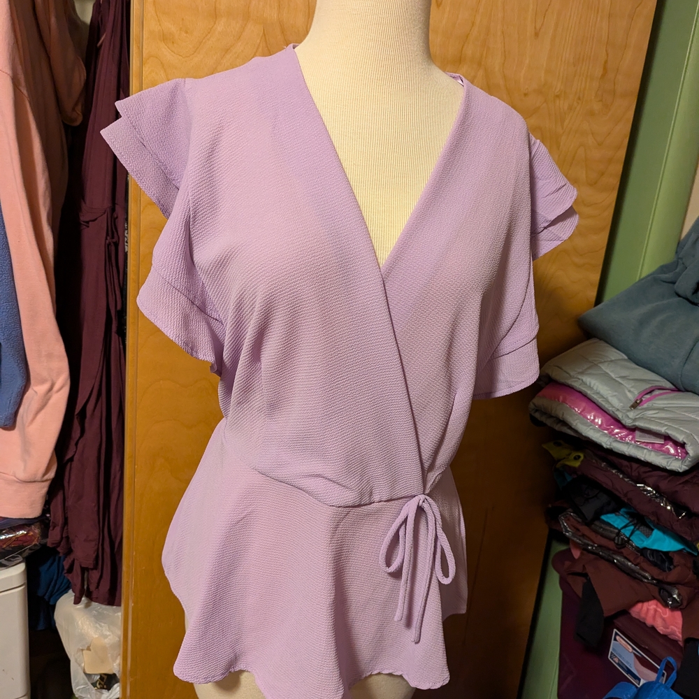 Lavender Wrap Top